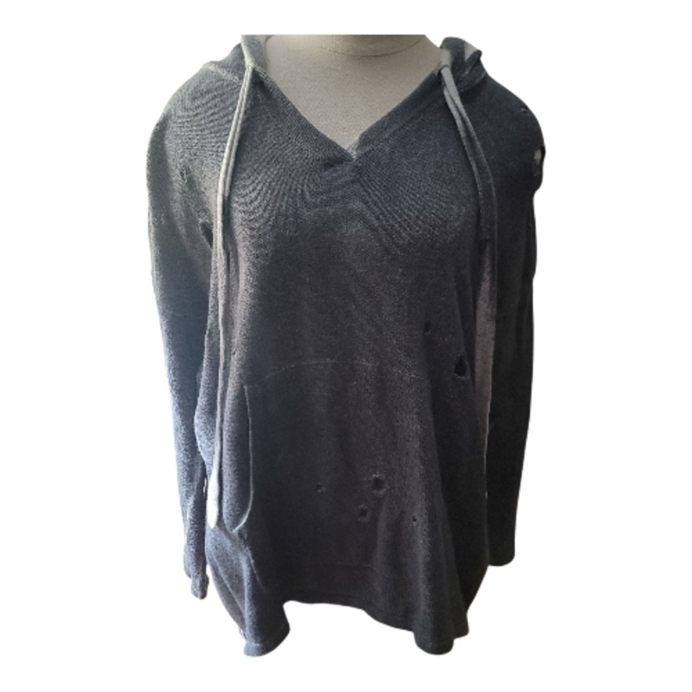 Zoe Couture, Women's Gray Hoodie Sweater, Size XS
